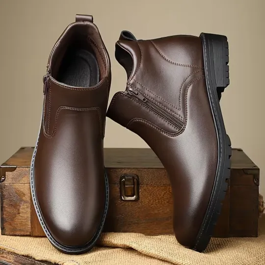Auguste Boots cuir - Marron