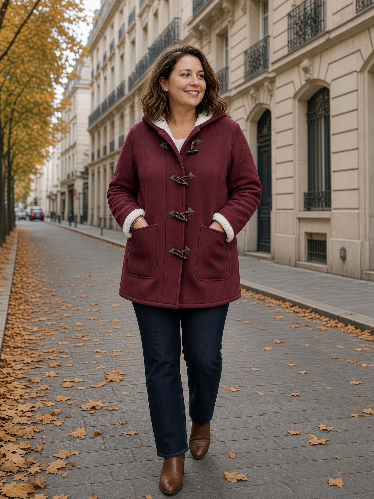 Manteau Apolline bordeaux