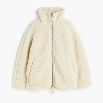 Veste teddy oversize, vue de dos