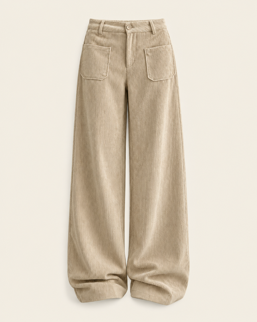 Pantalon large décontracté abricot, packshot