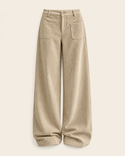 Pantalon large décontracté abricot, packshot