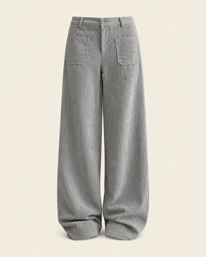 Pantalon large décontracté gris, packshot