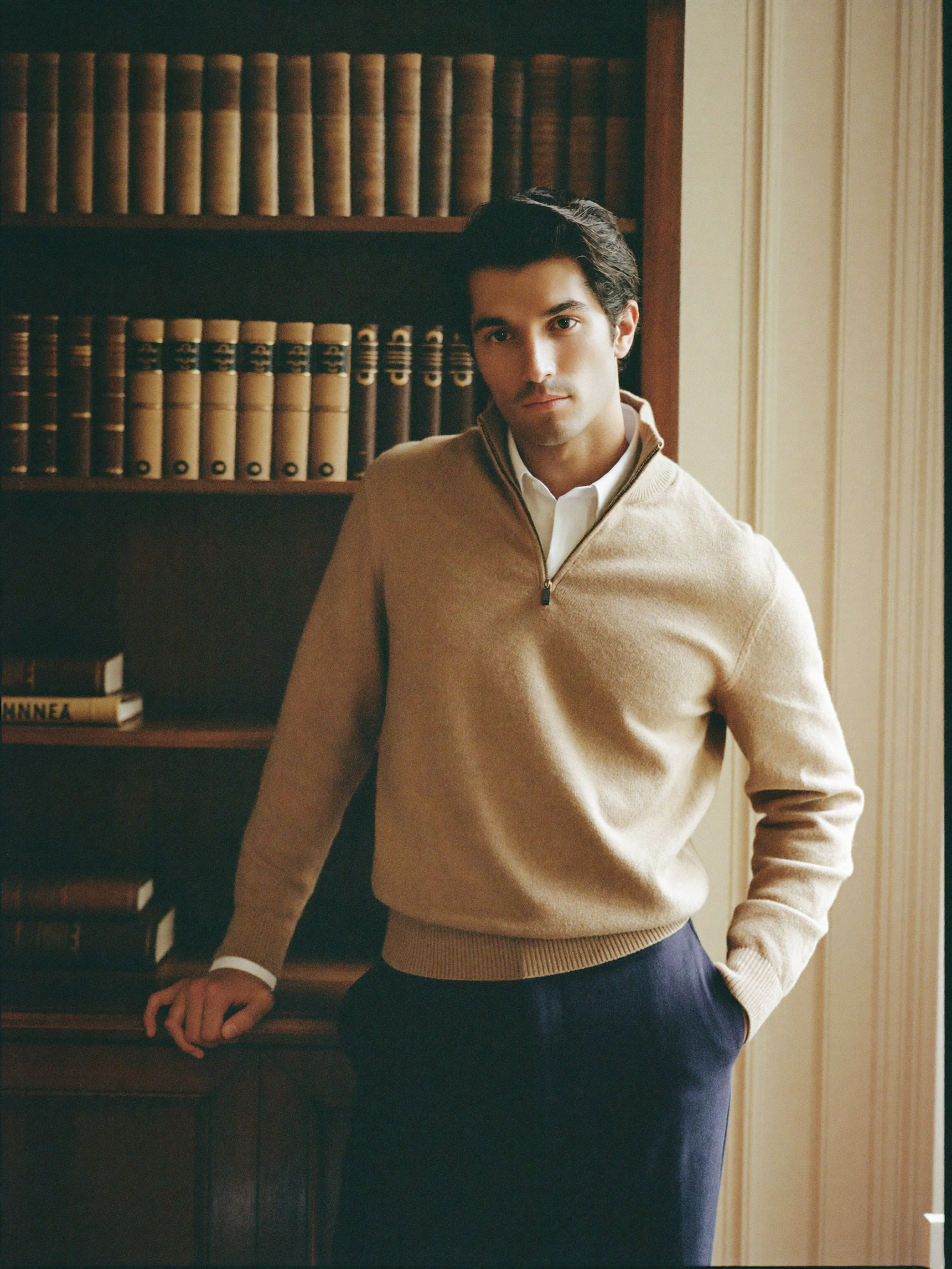 Vauclaire Paris - pull camionneur camel et chemise oxford