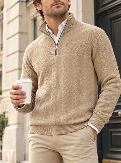 Pull camionneur Henry Marron - Vauclaire Paris